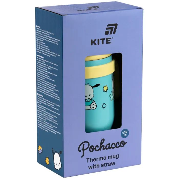 Поильник-непроливайка Kite Pochacco термокружка з трубочкою, 530 мл (PC25-1266) изображение 7