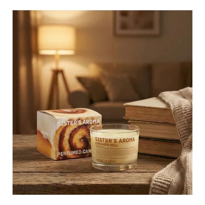Ароматична свічка Sister's Aroma Cinnamon Roll 150 г (4820227786367) зображення 2