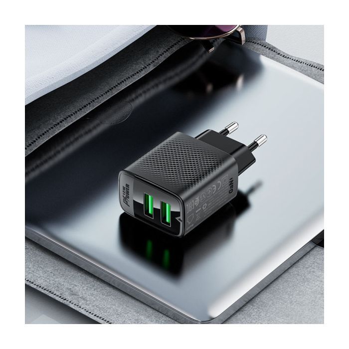 Зарядное устройство Acefast 2xUSB 12W A86 black (6974316283270) изображение 8