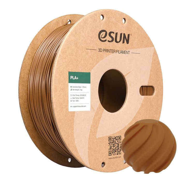 Пластик для 3D-принтера eSUN PLA+ 1.75мм, 1кг, brown (PLA+P175C1)