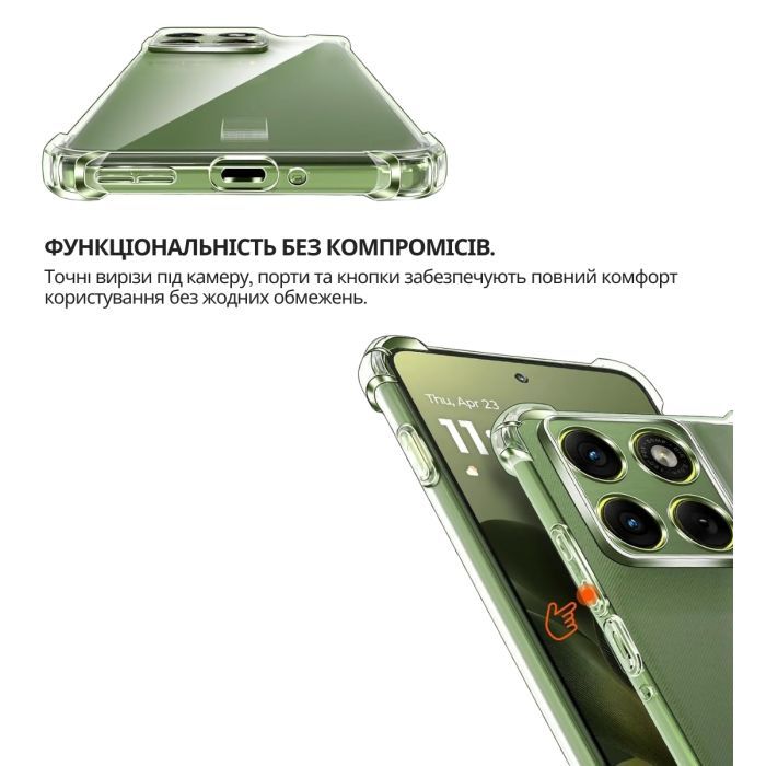 Чохол до мобільного телефона BeCover Anti-Shock Motorola Edge 70 Clear (715069) зображення 2