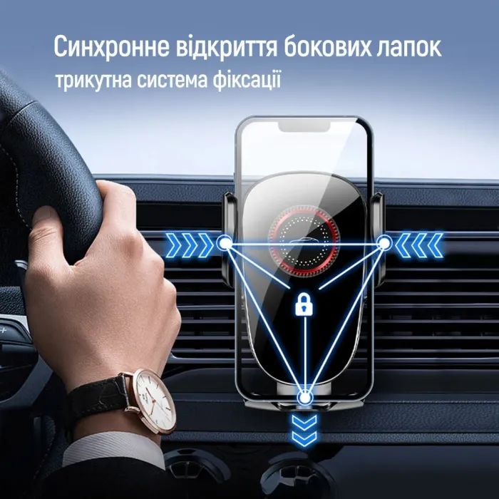 Универсальный автодержатель ColorWay ClampSnap Holder Black (CW-CHMH19-BK) изображение 5