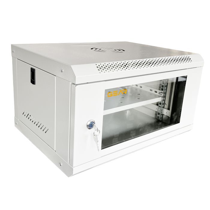 Шкаф настенный GEAR 6U 19" 530x400x300 мм, + полка, grey (GWMSN-6U-530-400G) изображение 2