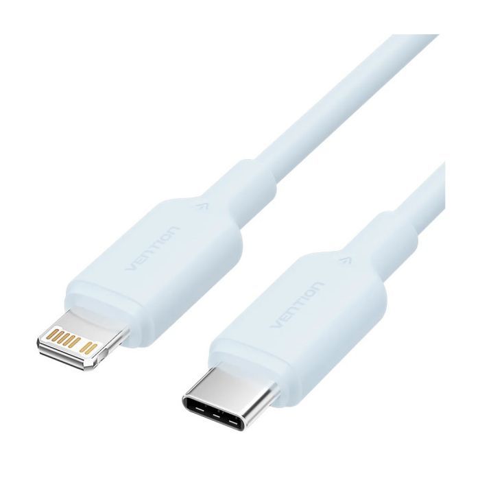 Дата кабель USB-C to Lightning 1.0m PD27W PVC blue Vention (LAKSF)