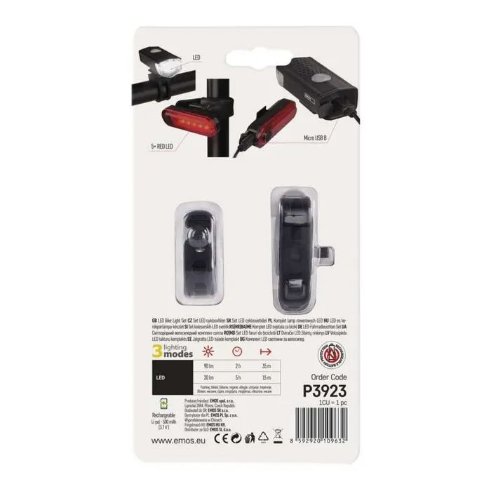 Комплект велофар EMOS P3923 зображення 6