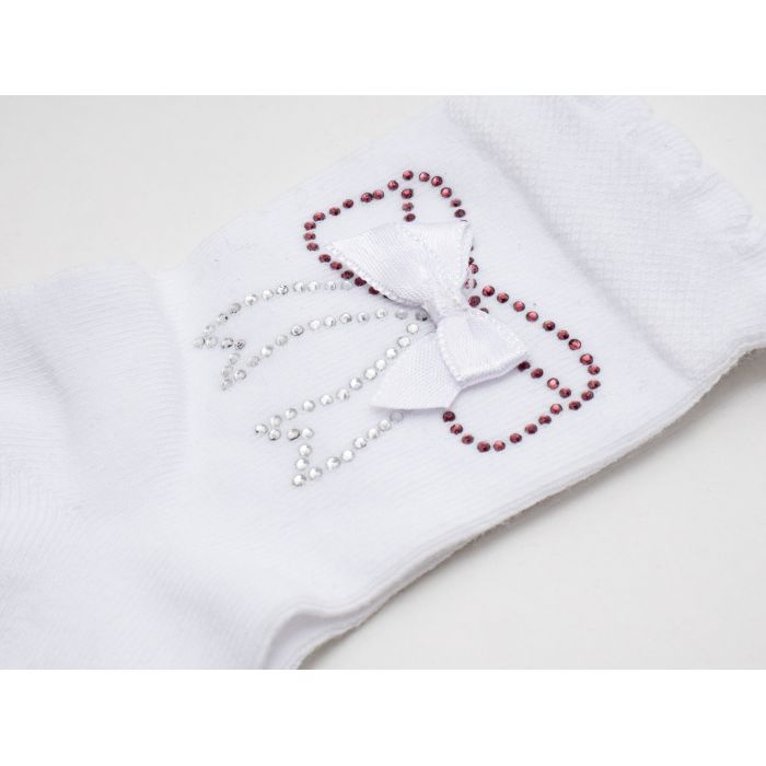 Носки детские BNM с бантиками из страз (M0C0102-0808-5G-pink) изображение 3