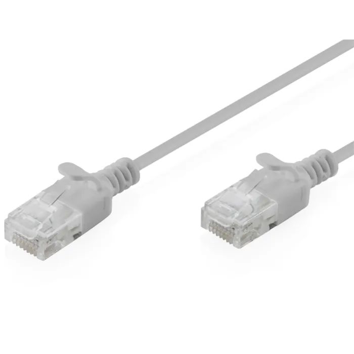 Патч-корд 1.5м, UTP, cat.6, Sliim, AWG 32/7, Cu, LSZH, grey Digitus (DK-1618-015S)
