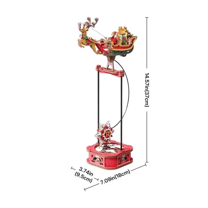 Конструктор Robotime Rokr 3D Санта на санях (MCD05) изображение 2
