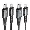 Дата кабель USB-C to Lightning 1.2m 3A nylon black Acefast (6974316280484) изображение 2