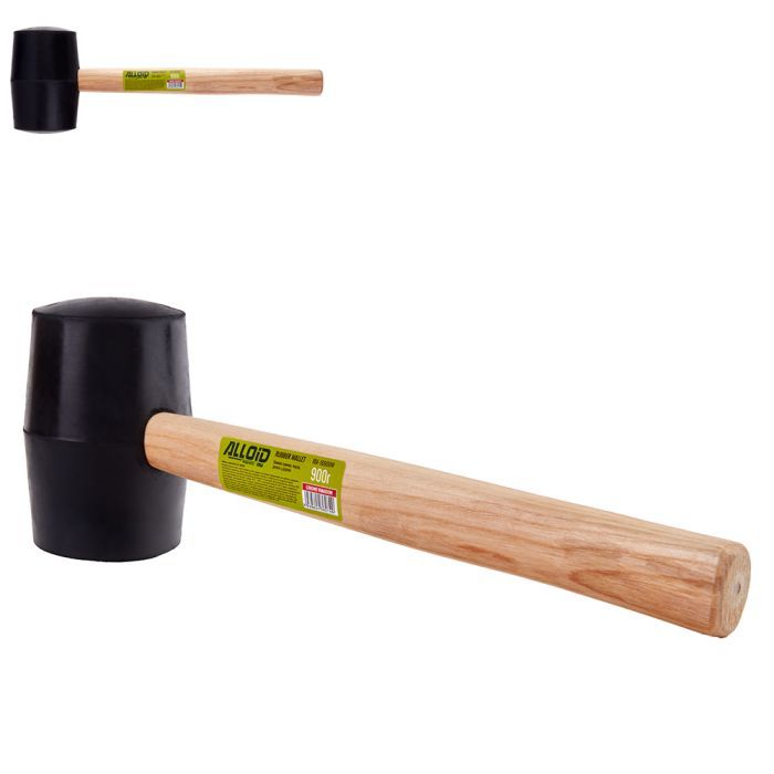 Киянка Alloid резиновая, 680г, черная, ручка из древесины (RM-16680W)