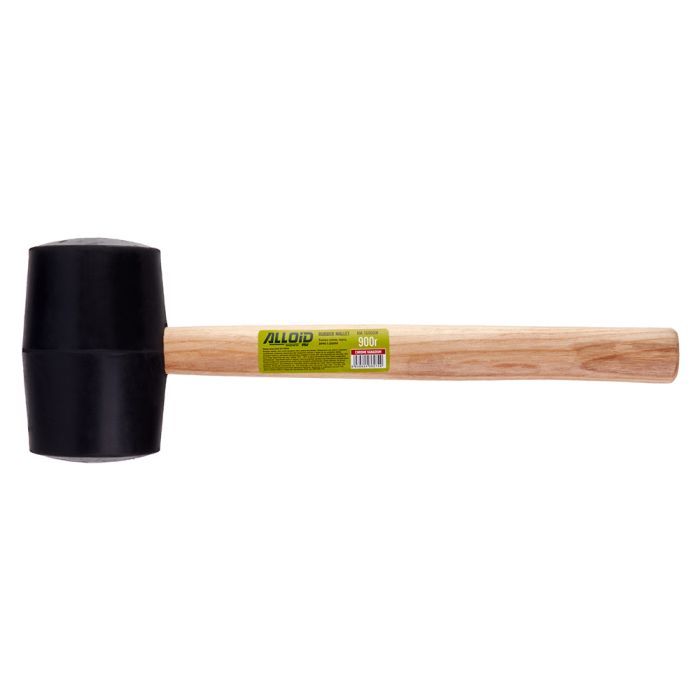 Киянка Alloid резиновая, 680г, черная, ручка из древесины (RM-16680W) изображение 2