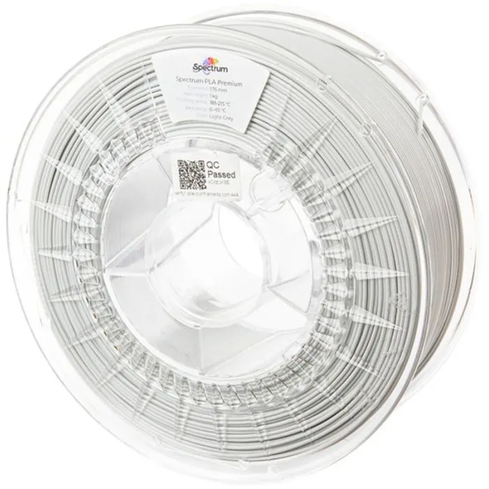 Пластик для 3D-принтера Spectrum PLA Premium 1.75mm 1kg Grey, Ligth (80115)