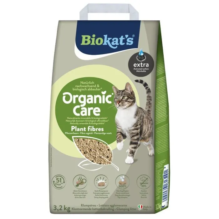 Наполнитель для туалета Biokat's Organic Care Extra рослинний 8 л/3.2 кг (4002064617442)