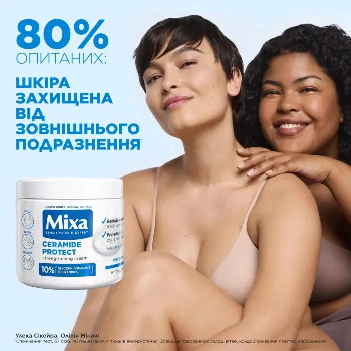Крем для тіла Mixa Ceramide Protect Strengthening Cream 400 мл (3600551135939) зображення 6
