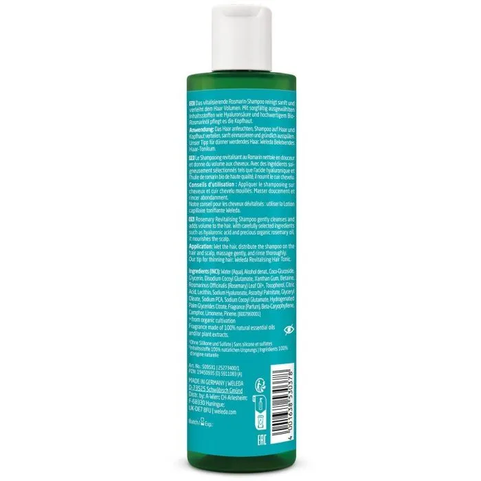 Шампунь Weleda Rosemary Revitalizing Shampoo 250 мл (4001638530378) зображення 2