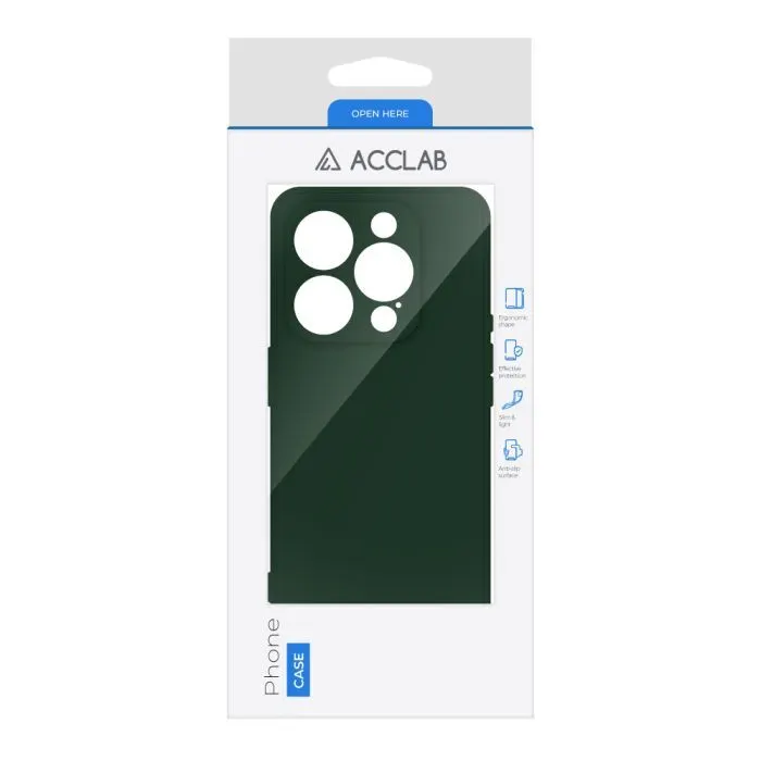 Чохол до мобільного телефона ACCLAB SoftShell Apple iPhone 16 Pro Dark Green (1283126611544) зображення 2