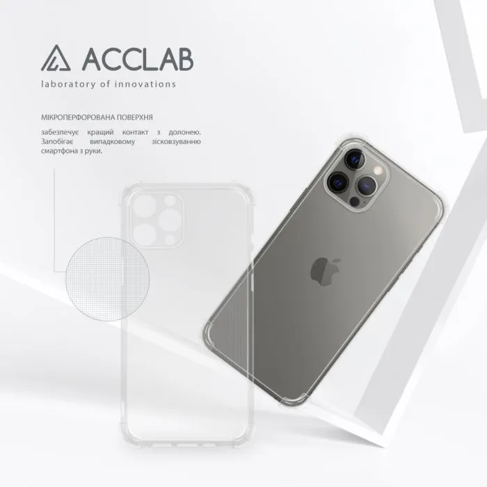 Чохол до мобільного телефона ACCLAB TPU ShockProof Apple iPhone 12 Pro Transparent (1283126610813) зображення 5