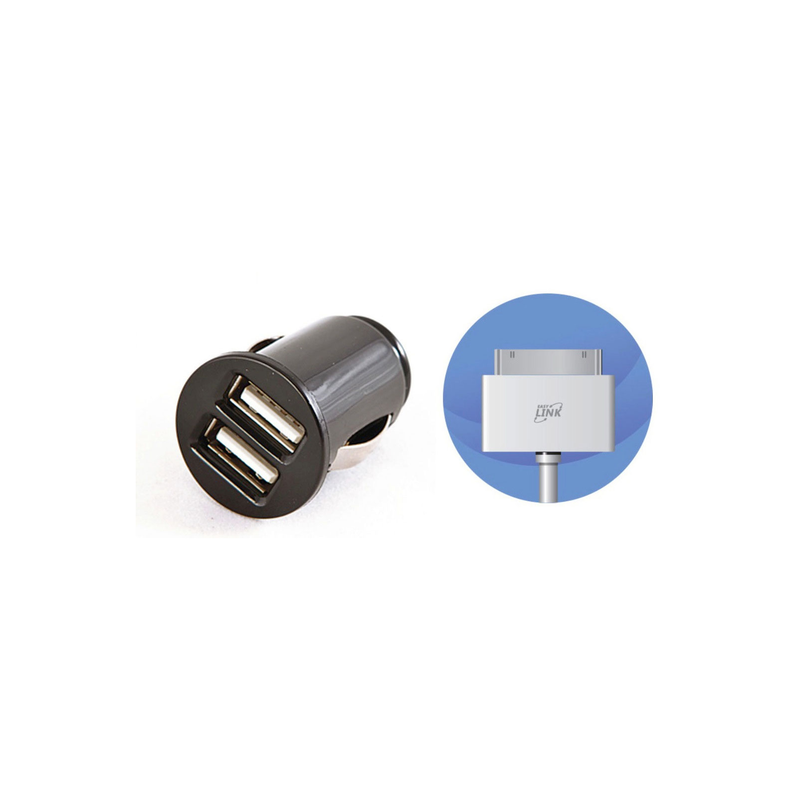 Зарядное устройство EasyLink (2 в 1) +кабель Apple Dock Connector (EL-285)