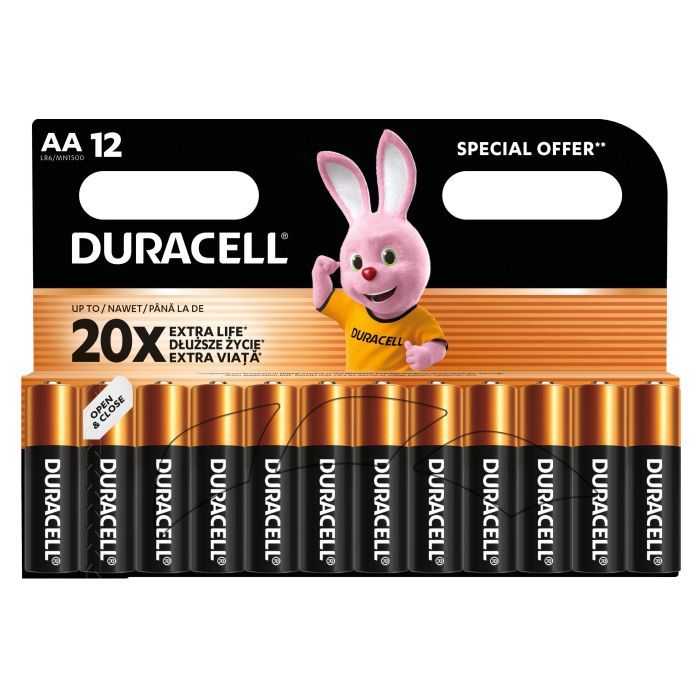 Батарейка Duracell AA лужні 12 шт. в упаковці (5000394006546 / 81551275) зображення 2