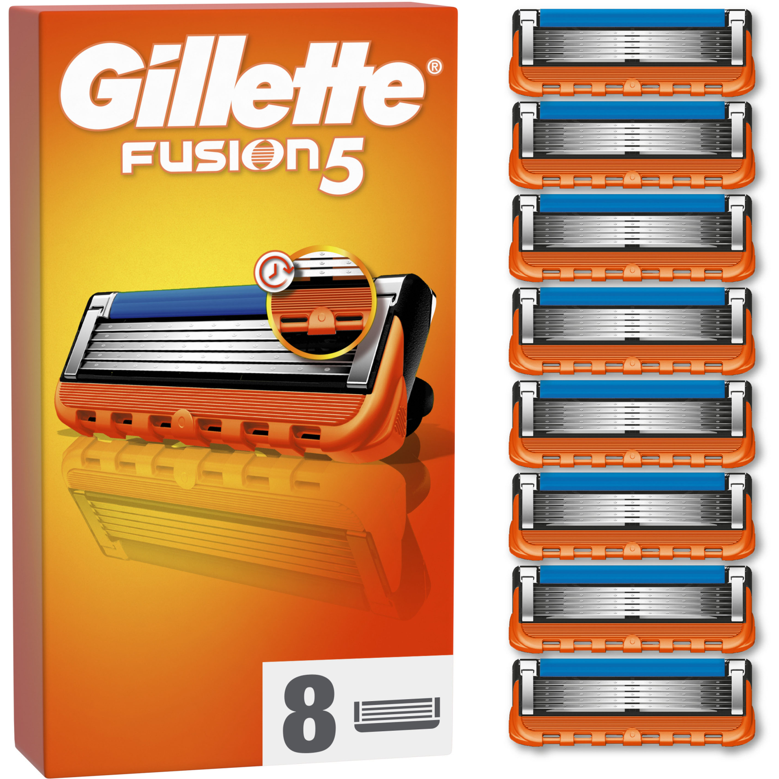 Сменные кассеты Gillette Fusion5 12 шт. (7702018441075)