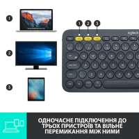 Клавиатура Logitech K380 Multi-Device Bluetooth Black (920-007584) изображение 7