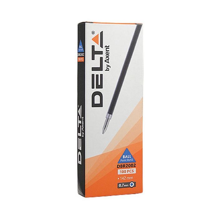 Стержень шариковый Delta by Axent 2002, 0,7мм, 142 мм, blue, 100шт (DBR2002-02) изображение 2
