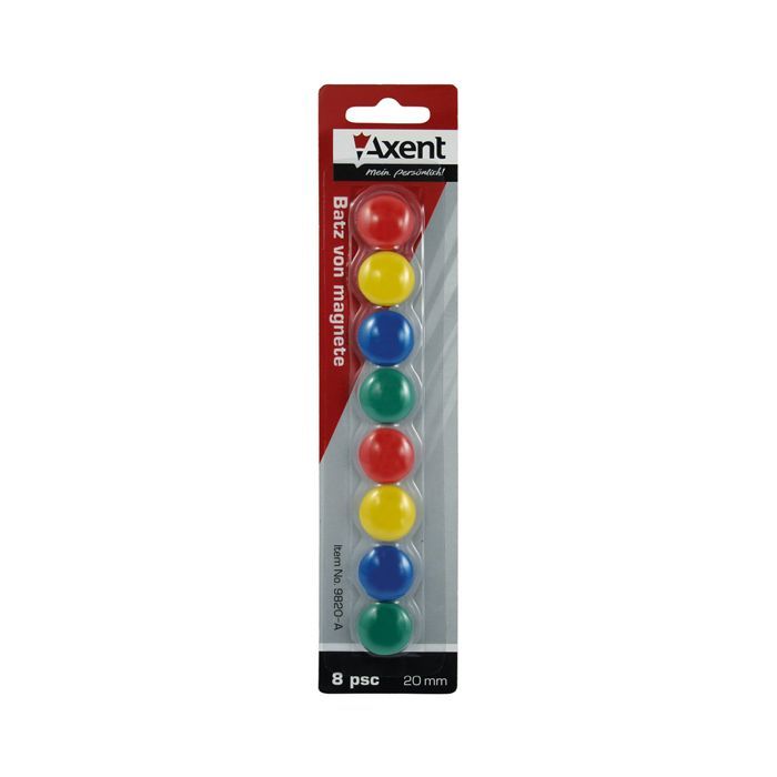 Магнит Axent 20mm, set 8 pcs, blister (9820-А) изображение 2