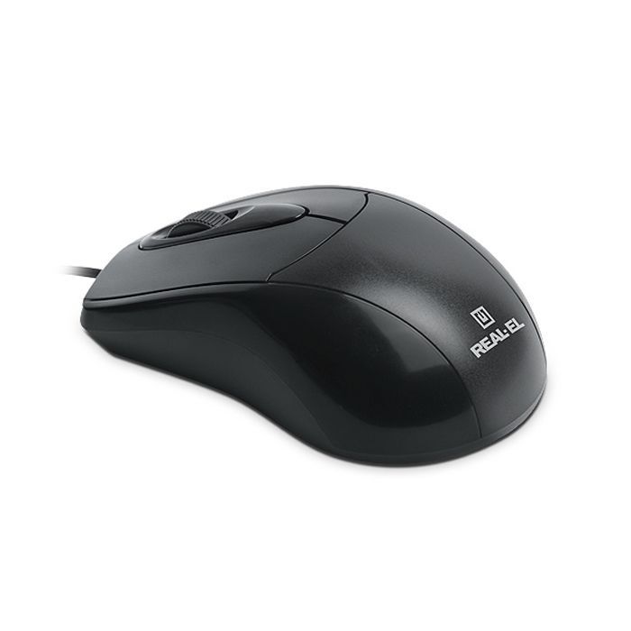 Мишка REAL-EL RM-207, USB, black зображення 2
