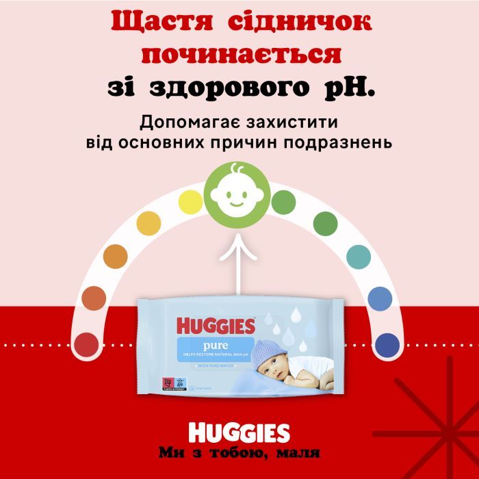 Детские влажные салфетки Huggies Ultra Comfort Pure 56 х 3 шт (5029053550091) изображение 11