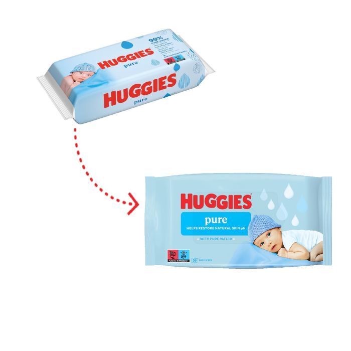 Детские влажные салфетки Huggies Ultra Comfort Pure 56 х 3 шт (5029053550091) изображение 3