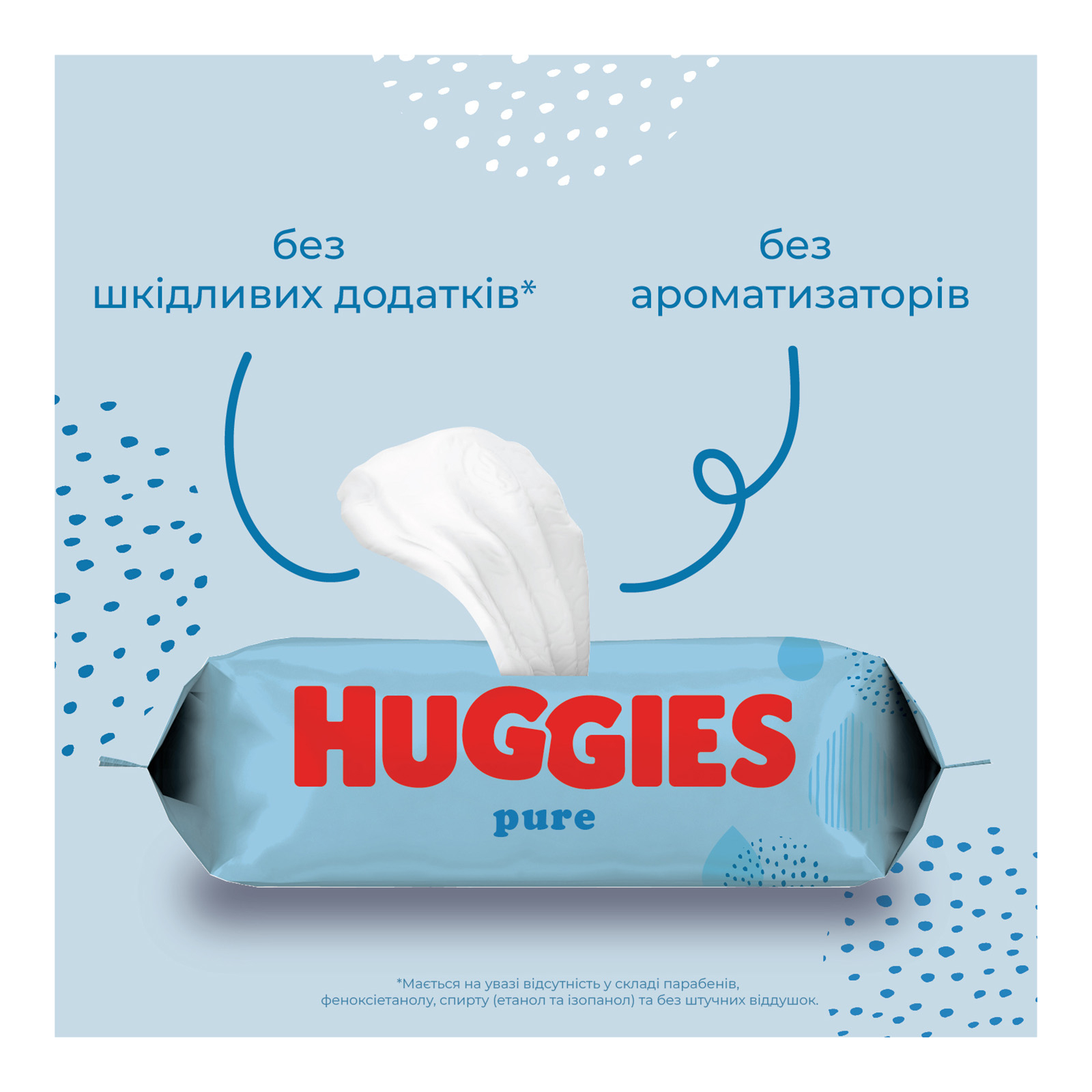 Детские влажные салфетки Huggies Ultra Comfort Pure 56 х 3 шт (5029053550091) изображение 7