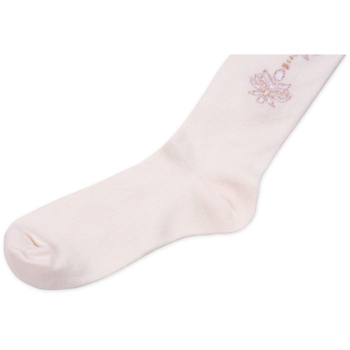 Колготки детские UCS Socks с розовыми цветочками по бокам (M0C0301-0876-3G-beige) изображение 2