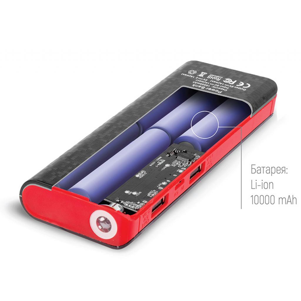 Батарея универсальная ColorWay 10000 mAh Black/Red (CW-PB100LIB2BK-DF) изображение 5
