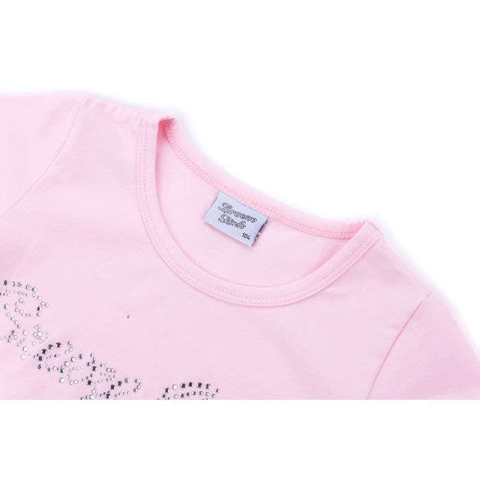 Футболка дитяча Breeze з мереживом (9001-98G-pink) зображення 2