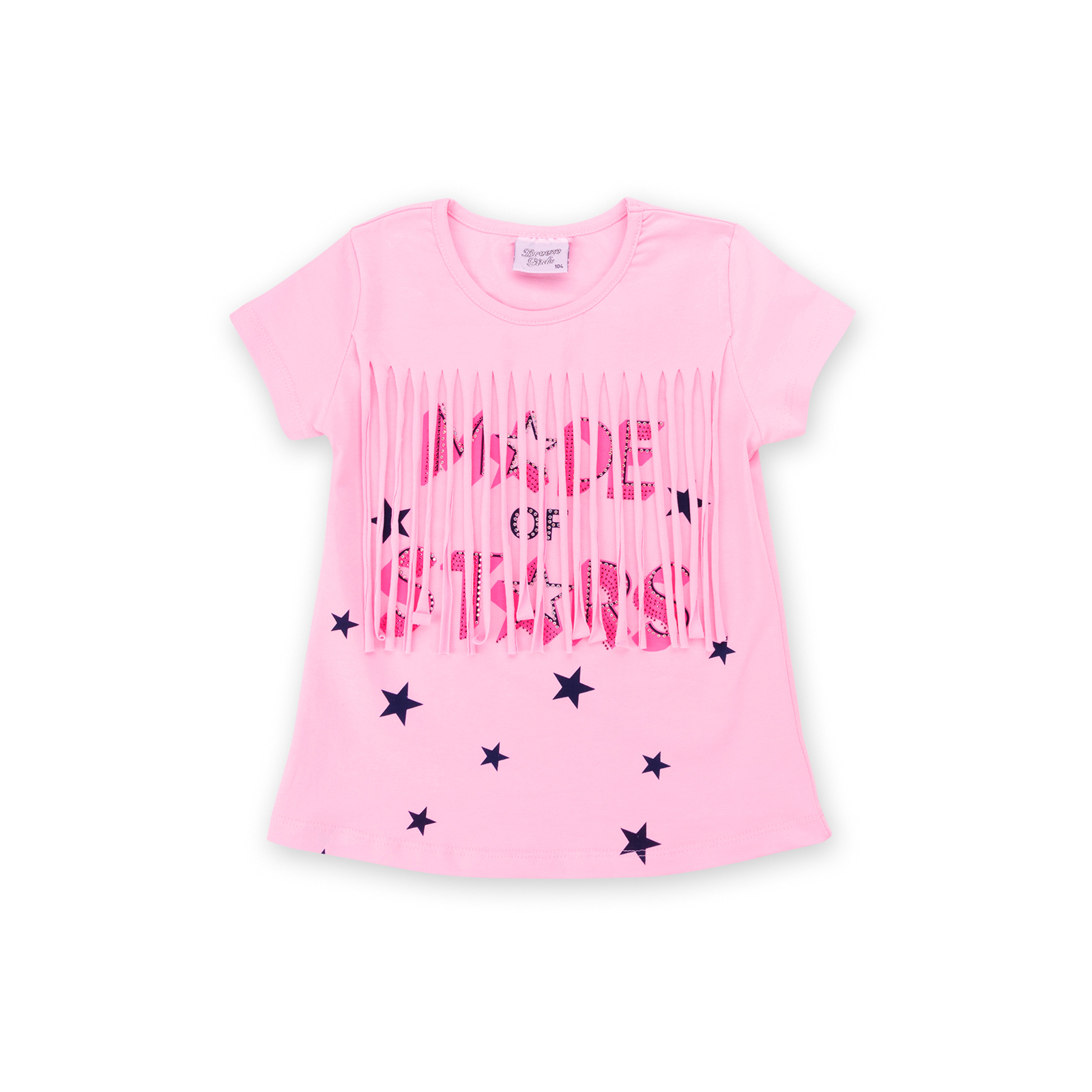Набор детской одежды Breeze футболка со звездочками с шортами (9036-110G-pink) изображение 2