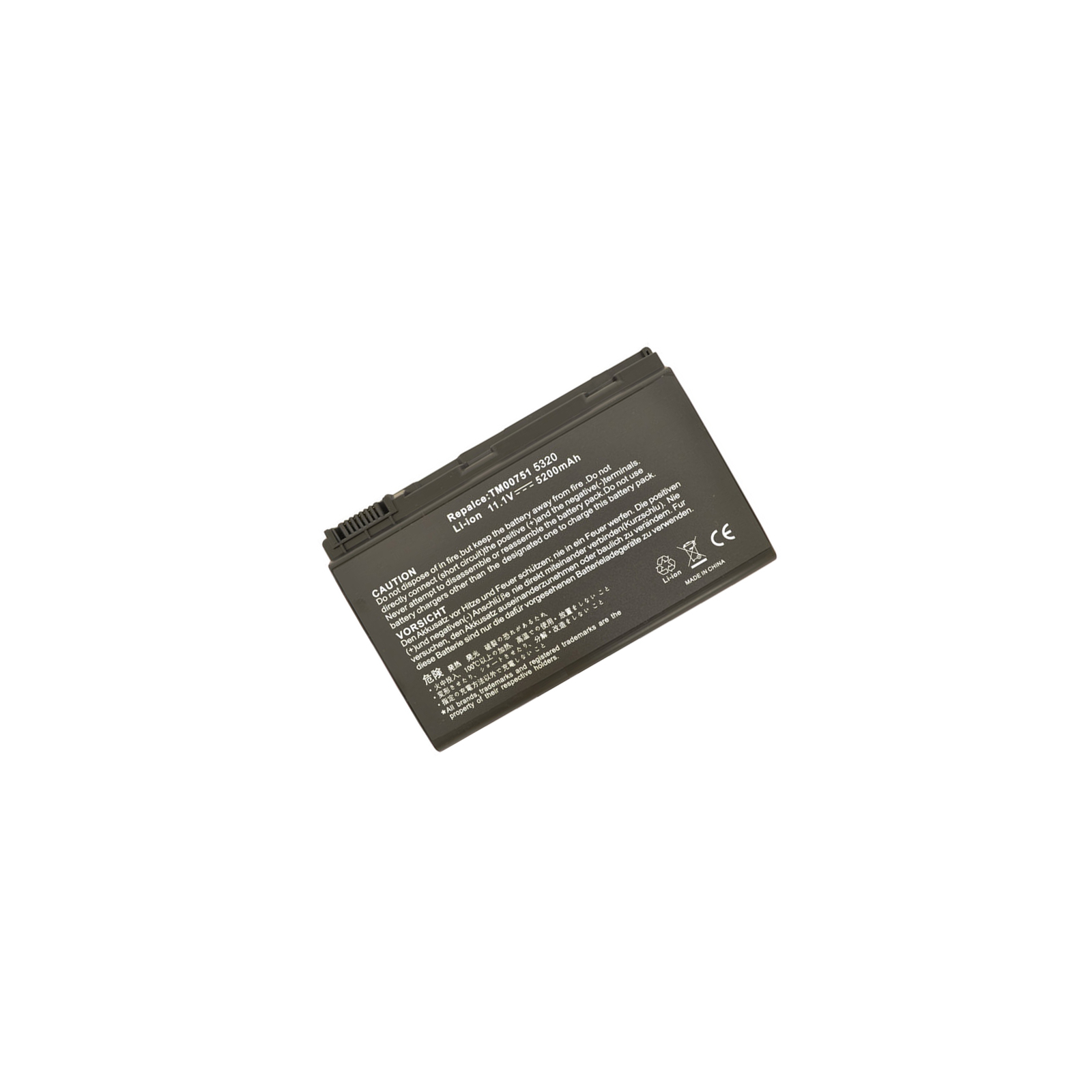 Аккумулятор для ноутбука AlSoft Acer TM00741 5200mAh 6cell 11.1V Li-ion (A41015) изображение 2