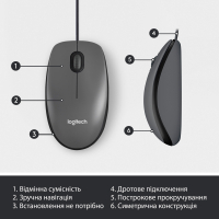 Мышка Logitech M100 Gray (910-005003) изображение 6