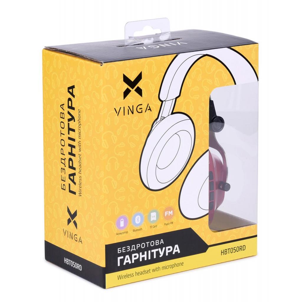 Навушники Vinga HBT050 Bluetooth Red (HBT050RD) зображення 12