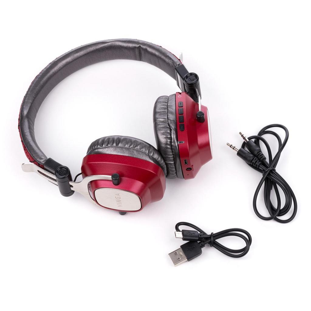 Наушники Vinga HBT050 Bluetooth Red (HBT050RD) изображение 4