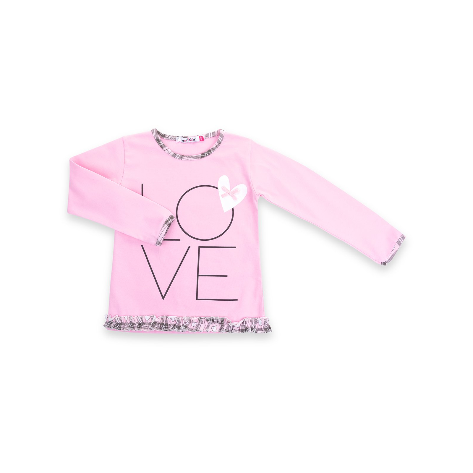 Піжама Matilda з сердечками "Love" (7585-128G-pink) зображення 2