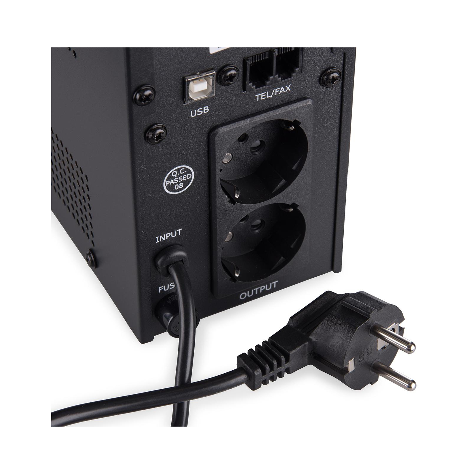 Пристрій безперебійного живлення Vinga LED 600VA metal case with USB (VPE-600MU) зображення 10