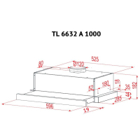 Вытяжка кухонная Perfelli TL 6632 A 1000 W GLASS изображение 8