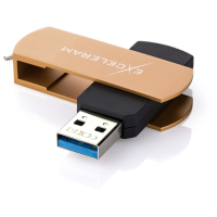 USB флеш накопитель eXceleram 128GB P2 Series Brown/Black USB 3.1 Gen 1 (EXP2U3BRB128) изображение 2