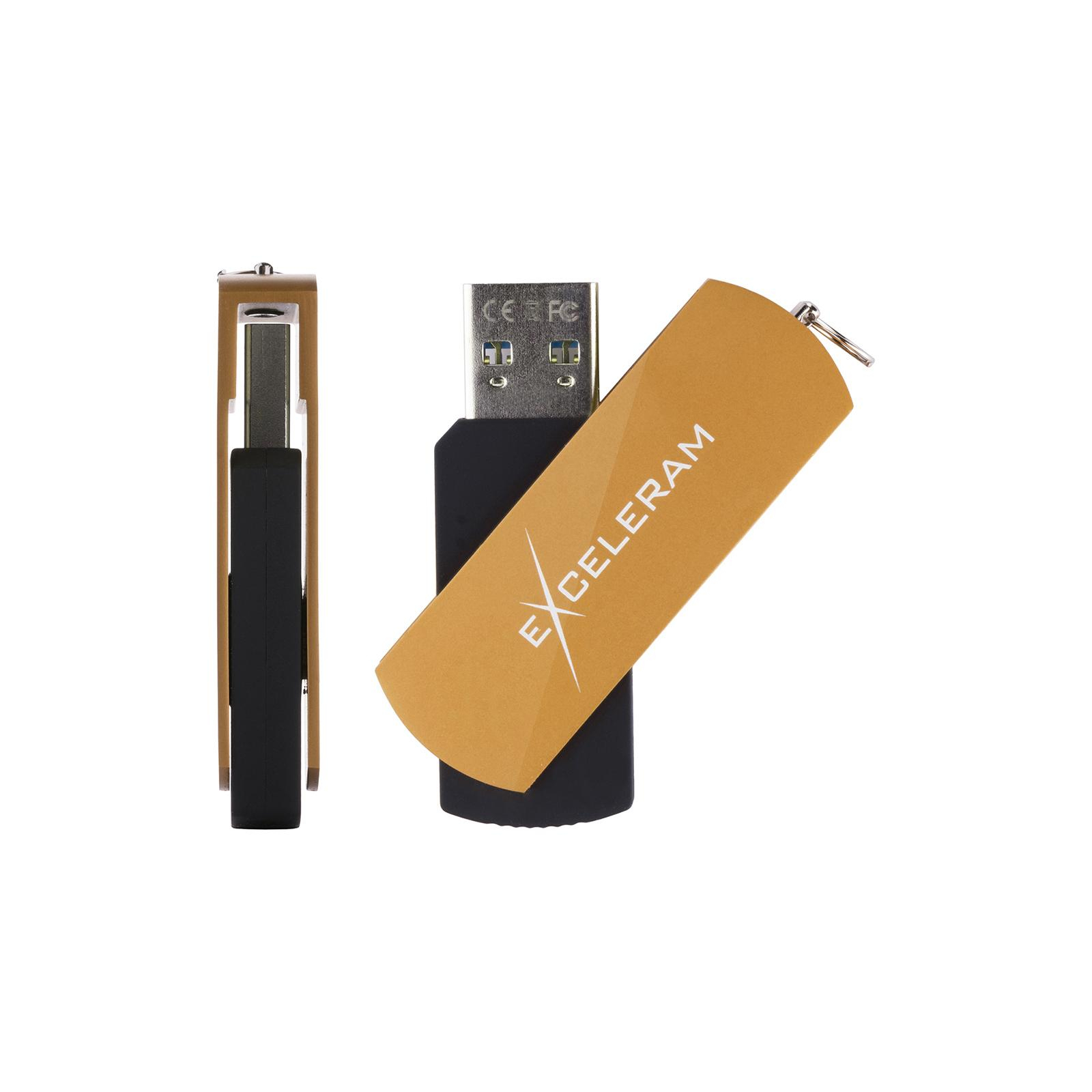 USB флеш накопитель eXceleram 128GB P2 Series Brown/Black USB 3.1 Gen 1 (EXP2U3BRB128) изображение 4