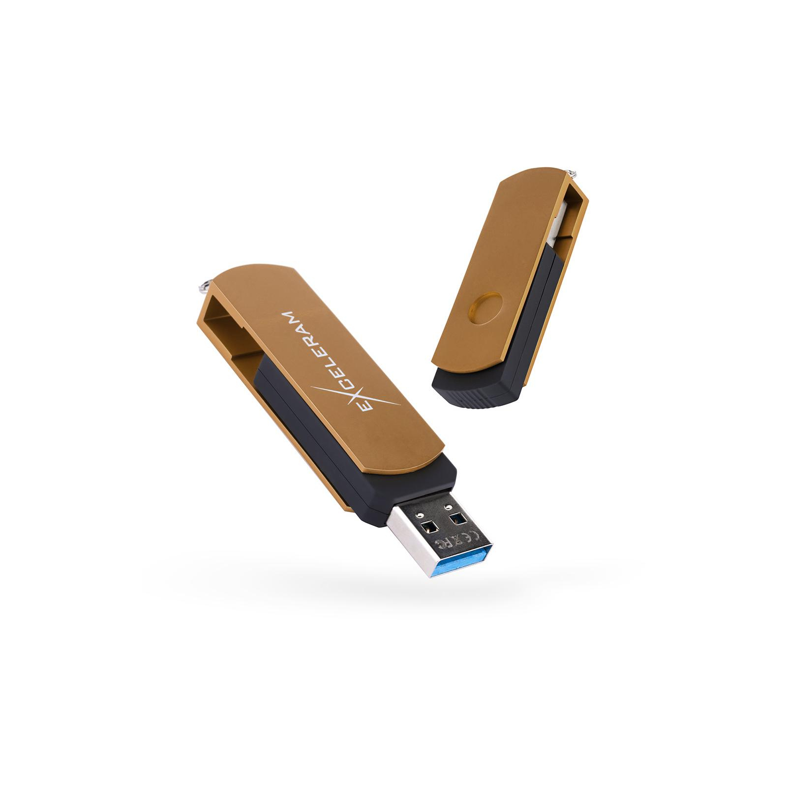 USB флеш накопичувач eXceleram 128GB P2 Series Gold/Black USB 3.1 Gen 1 (EXP2U3GOB128)