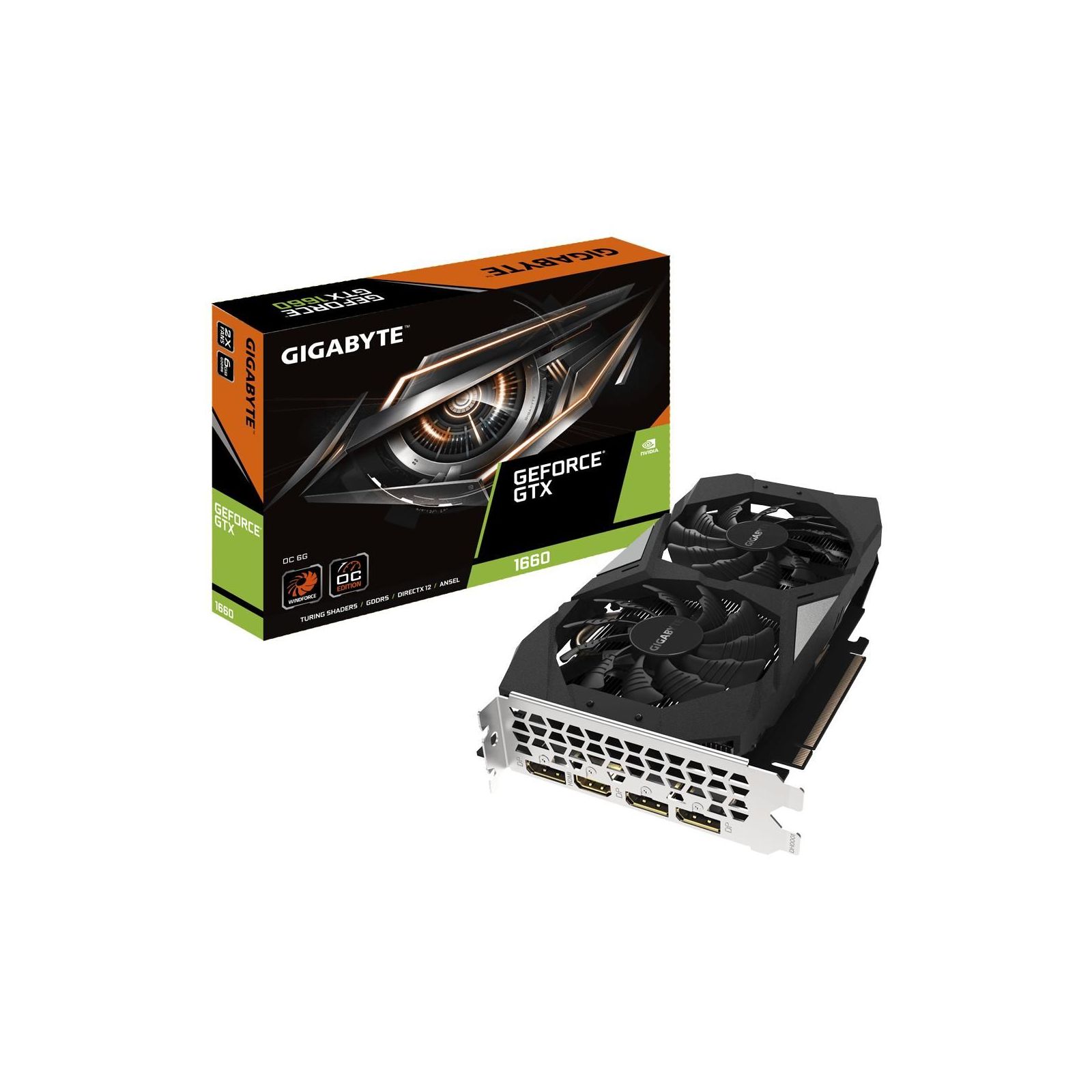 ᐈ Купить видеокарту GIGABYTE GeForce GTX1660 6144Mb OC (GV