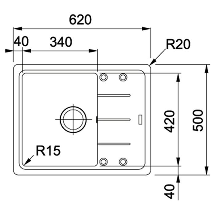 Мийка кухонна Franke Logica line LLX 611-79 (101.0381.808) зображення 2