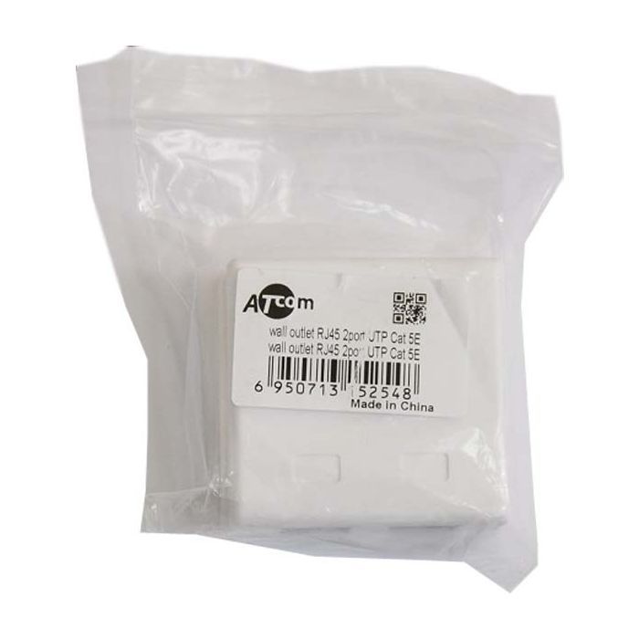 Комп'ютерна розетка Atcom RJ45 x2 UTP cat.6 (60252) зображення 2