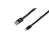 Дата кабель USB 2.0 AM to Lightning 1.0m Fur black 2E (2E-CCLAC-BLACK) зображення 2