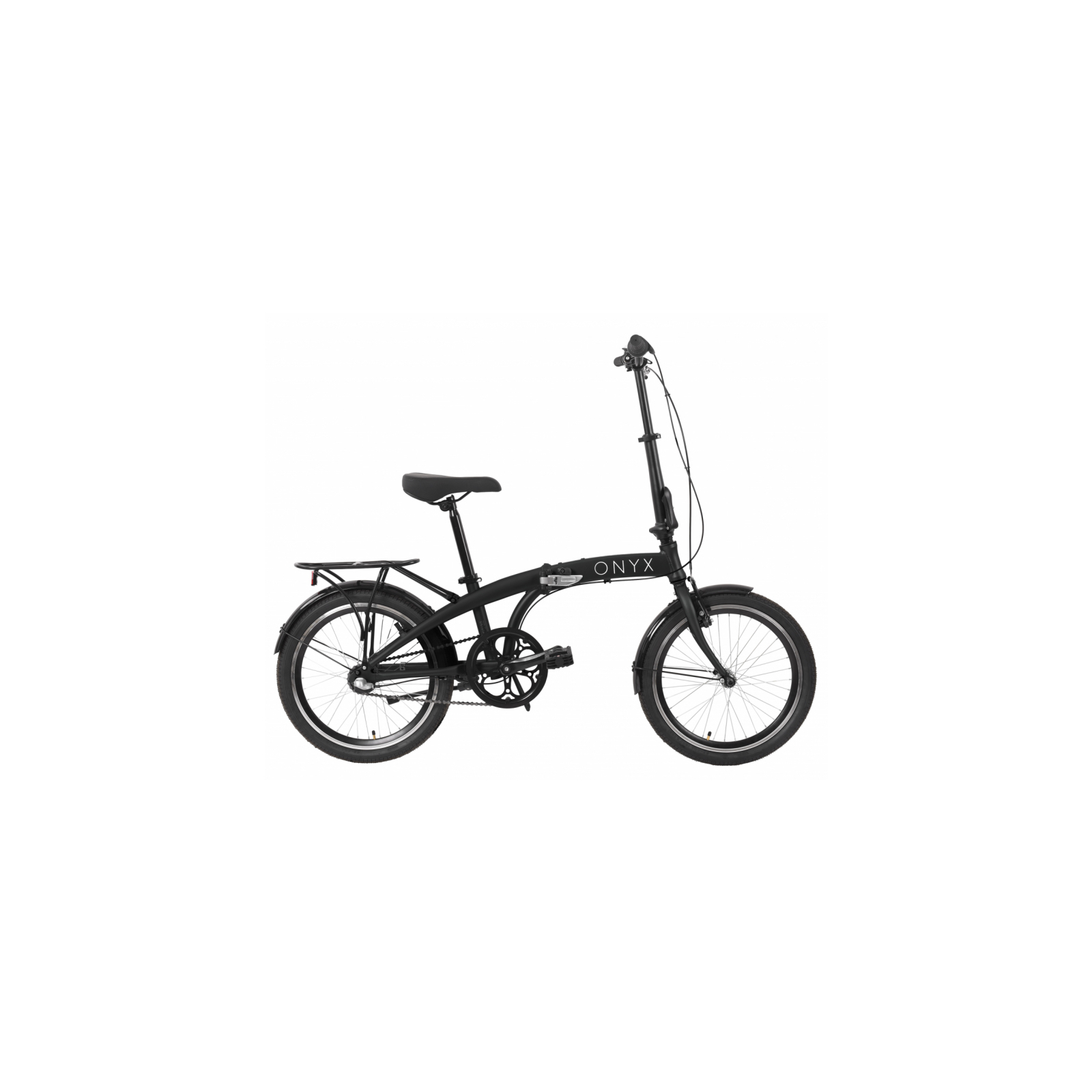 Велосипед Dorozhnik 20" ONYX PH рама-12,5" Al 2020 складной, черный с багажником (OPS-D-20-029)